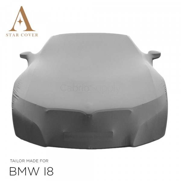 BMW i8 Roadster Indoor Autoabdeckung - Spiegeltaschen - Grau