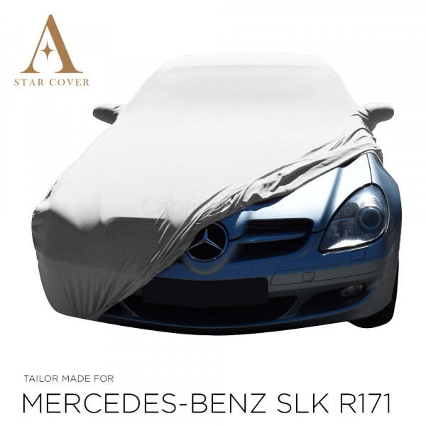 Mercedes-Benz SLK R171 Autoabdeckung - Maßgeschneidert - Spiegeltaschen -  Grau