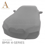 BMW 4 Reihe Cabrio G23 Indoor Abdeckung - Spiegeltaschen - Silber