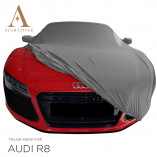 Audi R8 Spyder Autoabdeckung - Spiegeltaschen - Silber