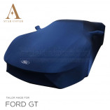 OEM Original Ford GT Indoor Autoabdeckung - Spiegeltaschen - Blau