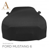 Ford Mustang VI Cabrio Autoabdeckung - Spiegeltaschen - Schwarz