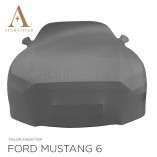 Ford Mustang VI Cabrio Indoor Autoabdeckung - Spiegeltaschen - Grau
