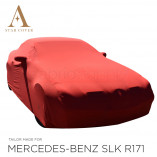 Mercedes-Benz SLK R171 Autoabdeckung - Maßgeschneidert - Spiegeltaschen -Rot