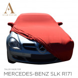 Mercedes-Benz SLK R171 Autoabdeckung - Maßgeschneidert - Spiegeltaschen -Rot