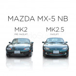 Mazda MX-5 NB Edelstahl Kühlergrill - BLACK EDITION 1-Teilig 2002-2005 Facelift Model