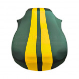 MG TF Indoor Abdeckung - Grün mit Gelbes Striping