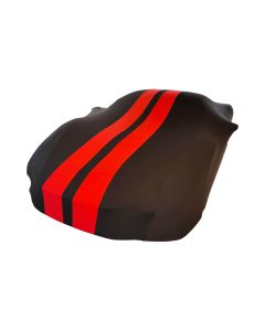 Jaguar XJS (Mk2 & Mk3) 1985-1996 - Indoor Autoabdeckung - Schwarz mit Rotes Striping