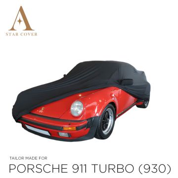 Porsche 911 930 Turbo Cabrio 1975-1989 Indoor Autoabdeckung - Spiegeltaschen - Schwarz